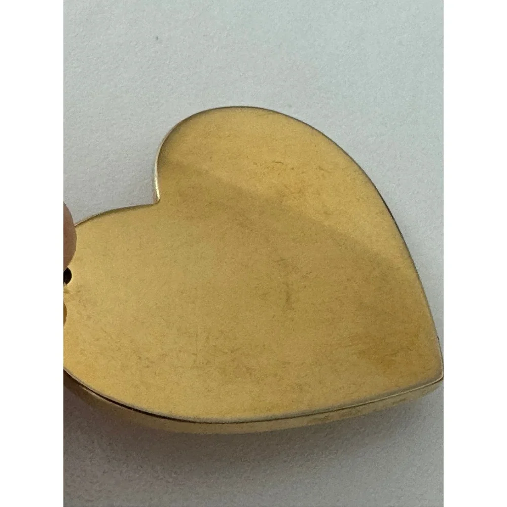 Michael Kors Gold Tone Engraved Signature‎ XOXO Heart Charm Pendant
